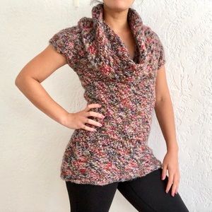 DECREE Marled Multicolor Cowl Neck Sweater M